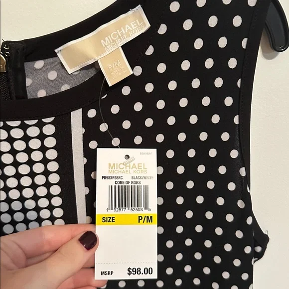 NWT Michael Kors Polka Dot Dress Size MP - Picture 5 of 7